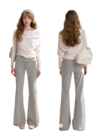 Tencel Cotton Drawstring Flared Pants