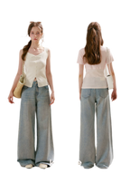 Sparkling Galaxy Wide-Leg Jeans