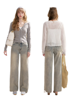 Rhinestone Logo Jeans