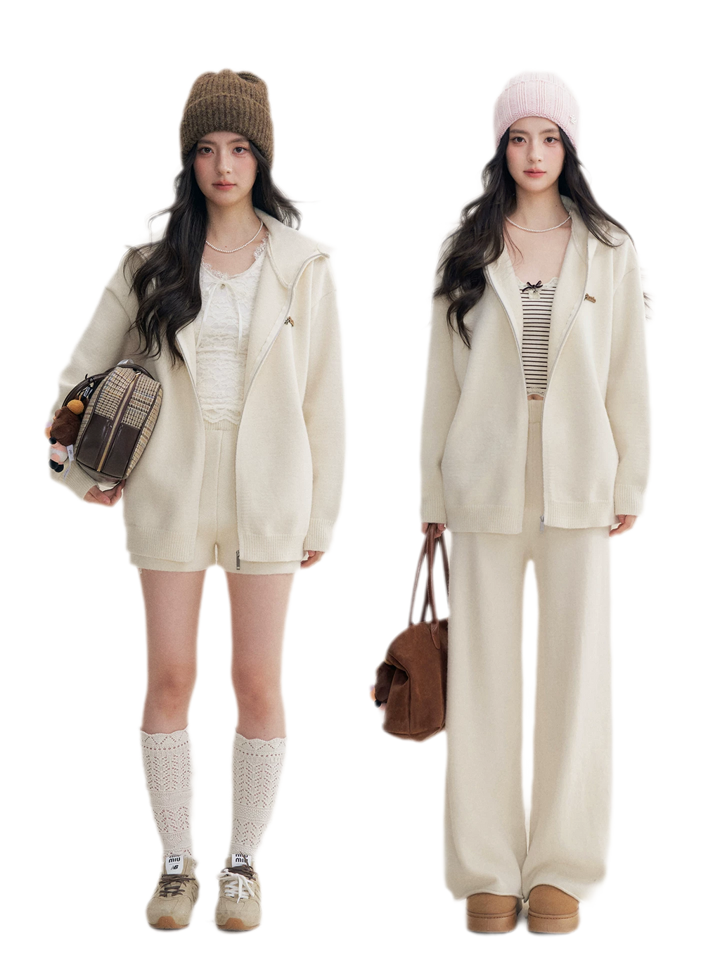 Cozy Knit Hoodie Set