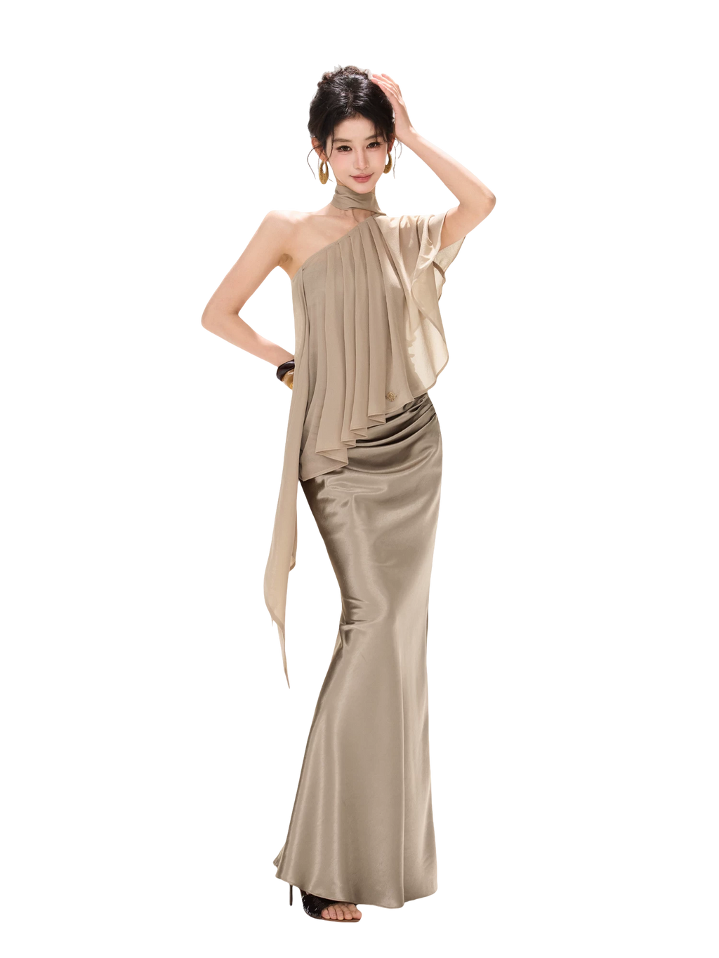 Elegant Loose Chiffon Halter Neck Top