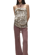 Vintage Holiday Style Relaxed Paisley Silk Top