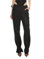 Tencel Linen Vintage Contrast Stitch Casual Pants