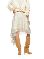 Asymmetric Chiffon Midi Skirt