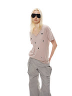 Relaxed Stylish V-Neck Short Sleeve T-Shirt