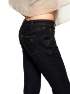 Petalzyra Zip Hem Denim Jeans