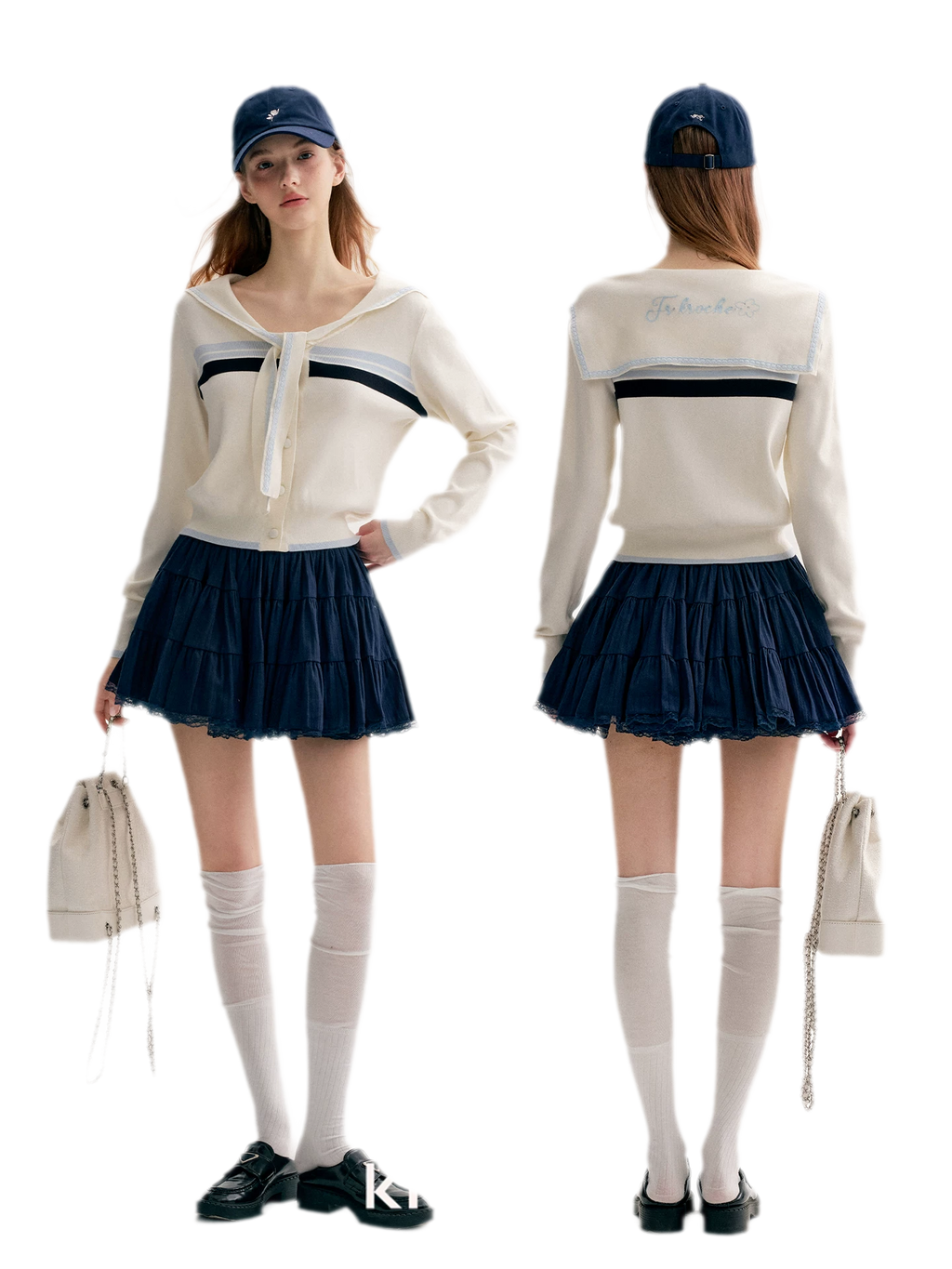 Lace Sailor Tie Cardigan