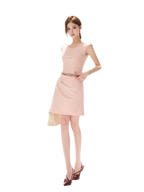 V-Neck Fishtail Mini Dress