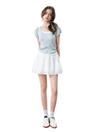 Ruched Layered T-Shirt