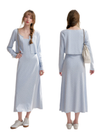 Rose Knit Cardigan Dress