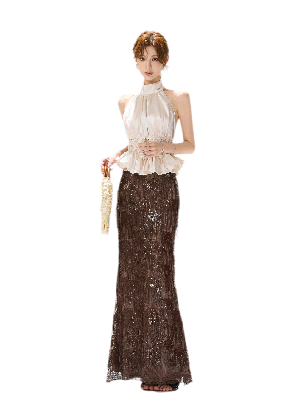 Vintage Sequin Tassel Skirt