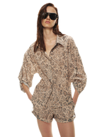 Tencel Linen Leopard Print Shirt & Short