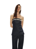 Soft Tencel Denim Fishtail Bustier Top & Pants