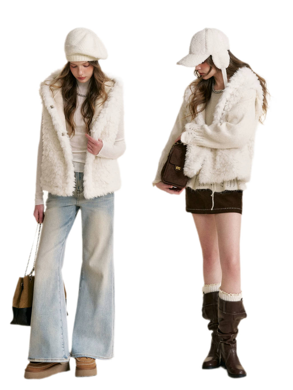 Bear Fleece Hooded Vest