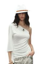 One-Piece Batwing Asymmetric Top