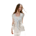 Sportique Cropped Knit Cardigan