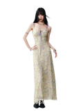 Iris Print Viscose Maxi