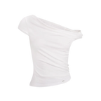 Asymmetric Lace Short Sleeve T-Shirt