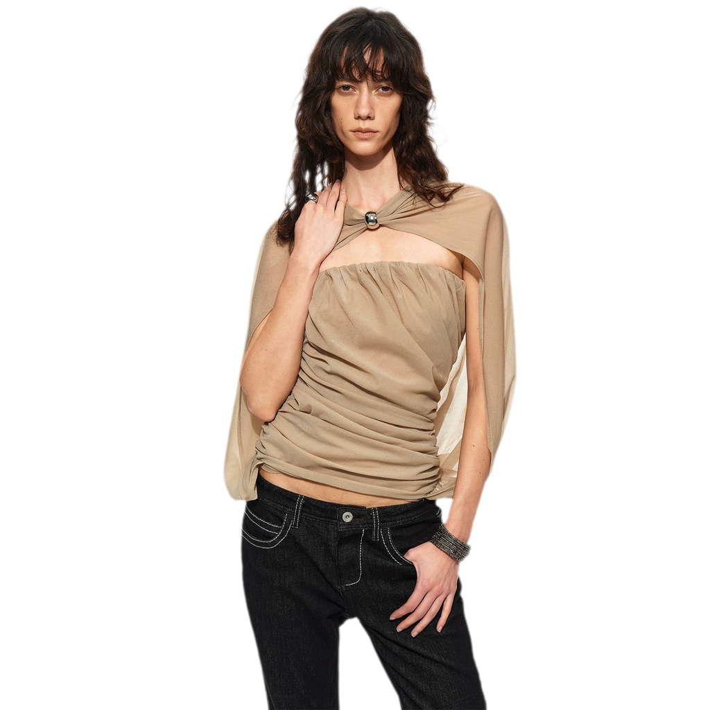 Cape Layer Bustier Top