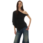 Modal Asymmetrical Single-Shoulder Top
