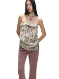 Vintage Holiday Style Relaxed Paisley Silk Top