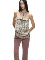 Vintage Holiday Style Relaxed Paisley Silk Top