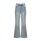 Lace Trim Flare Jeans