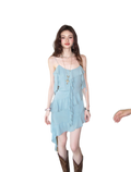 Ruffled Asymmetric Cami Dress