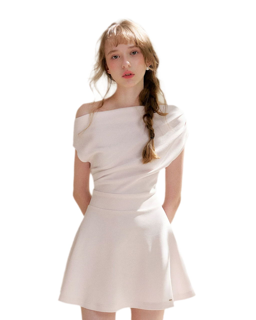 Romantic French Off-Shoulder Short Dress