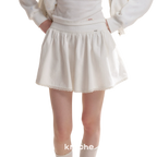 Textured A-Line Short Skirt