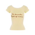 Lyocell Embroidered Knit Tee