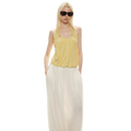 Modal Draped Halter Top with Pearl Neckline