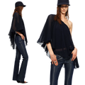 Handwoven Chain Cape Blouse