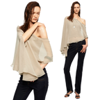 Matte Chiffon Cape Top