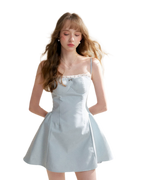 Lace-Trimmed A-Line Camisole Dress