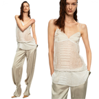 Sheer Satin Snake Camisole