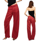 Linen Curved Wide Pants