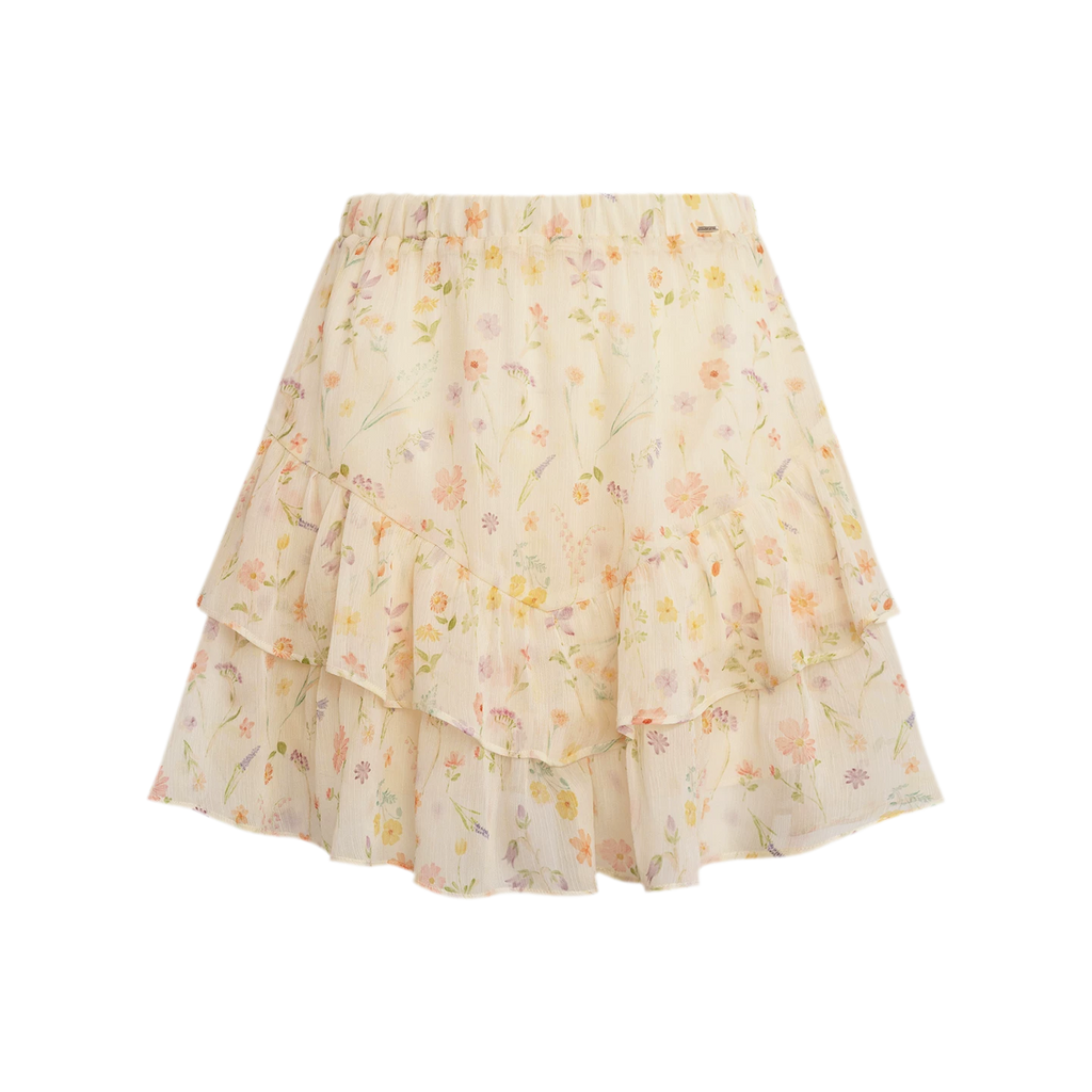 Romantic Chiffon Floral Short Skirt