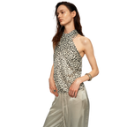 Sheer Leopard Halter Cami
