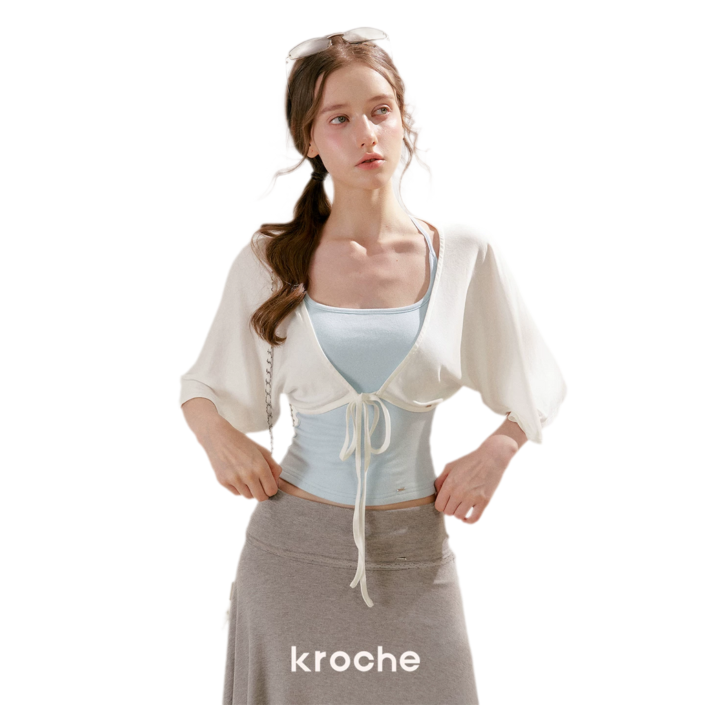 Airy Cloud U-Neck Vest & Batwing