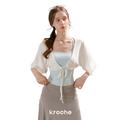 Airy Cloud U-Neck Vest & Batwing