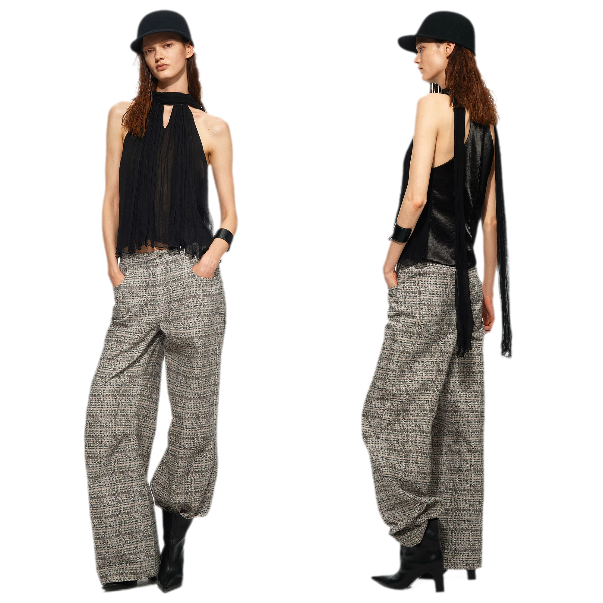Tie Halter Chiffon Tank