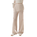Lace Detail Casual Wide-Leg Pants