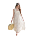 Sleeveless Mesh Lace Dress