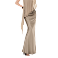 Amber Radiance Acetate Satin Mermaid Skirt