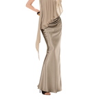 Amber Radiance Acetate Satin Mermaid Skirt
