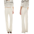 Classic Off-White Slim Straight Trousers