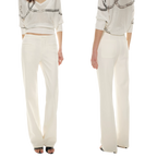 Classic Off-White Slim Straight Trousers