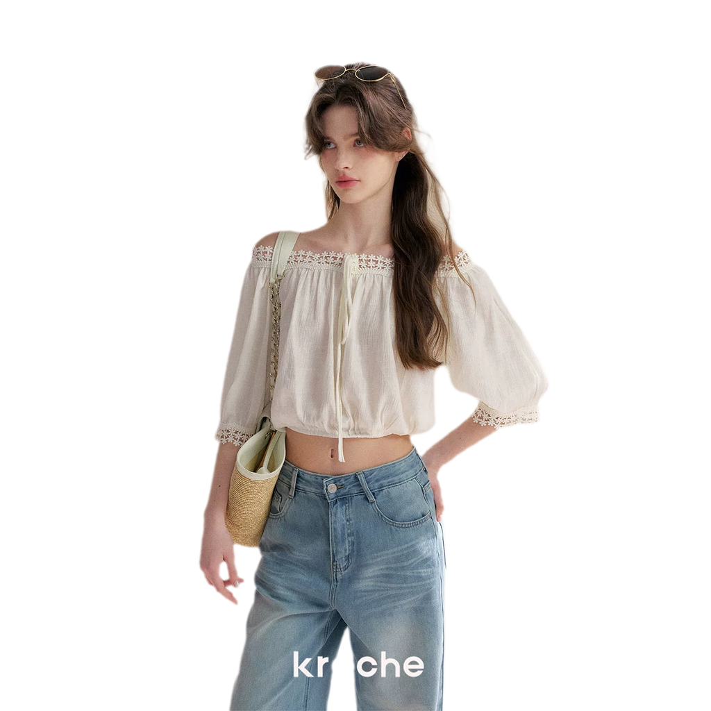 Lace Off-Shoulder Top & Skirt Set