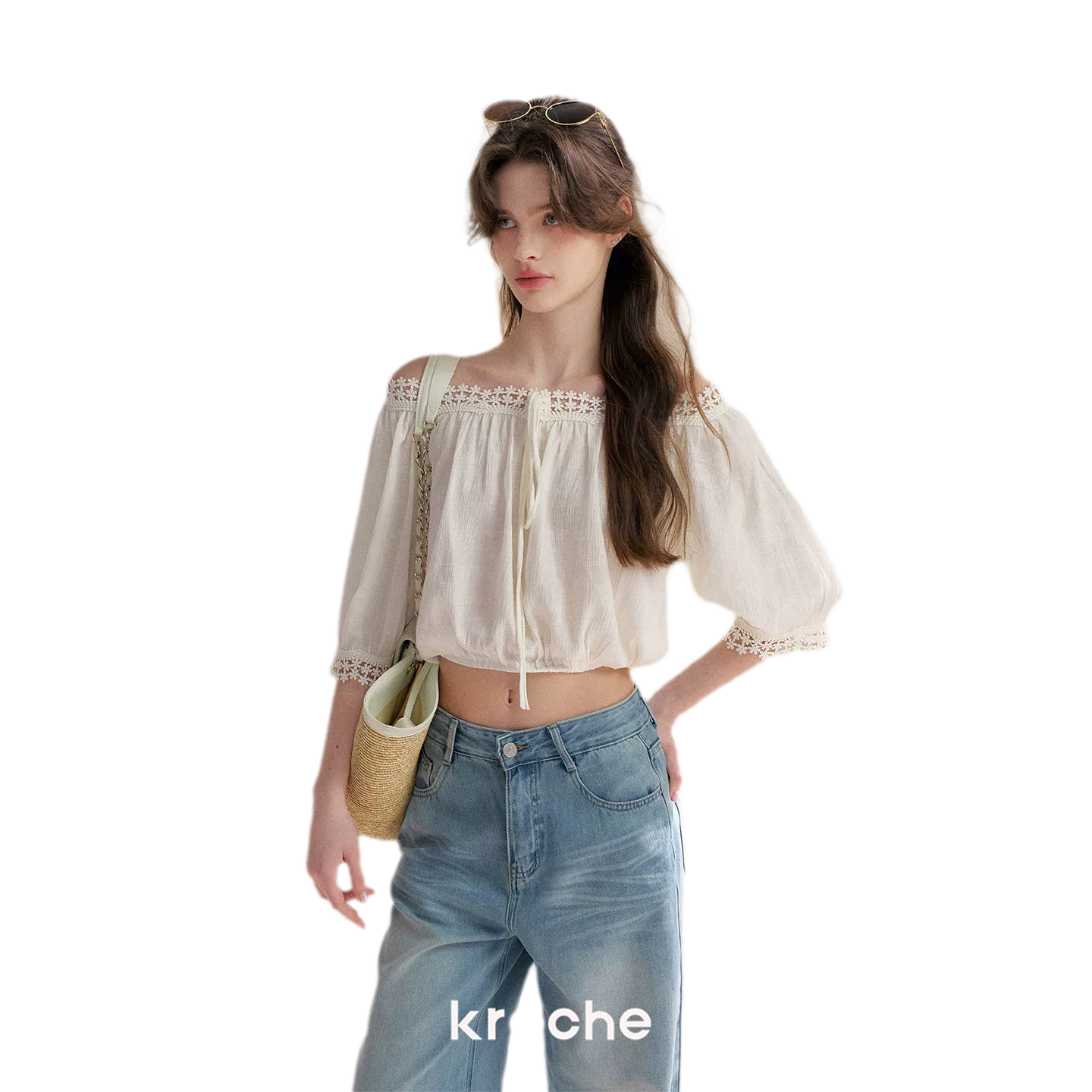 Lace Off-Shoulder Top & Skirt Set